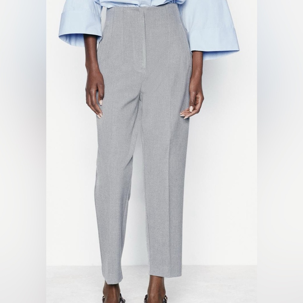Zara High Waisted Grey Pants